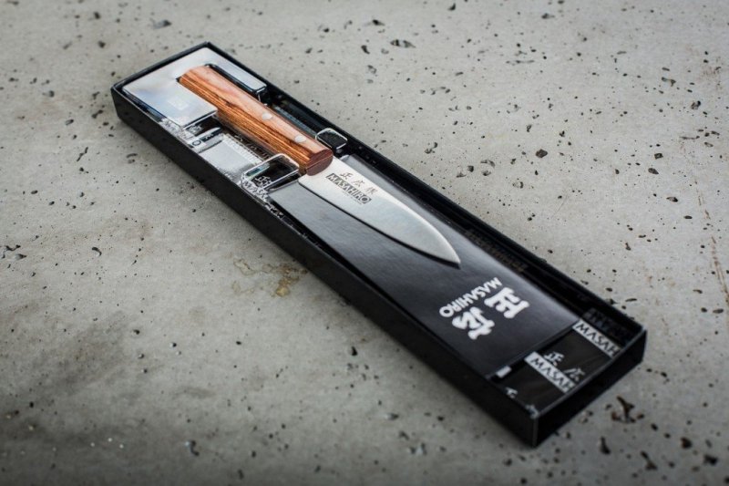 Nóż Masahiro Sankei Paring 9 cm brązowy MBS-26 precyzyjny