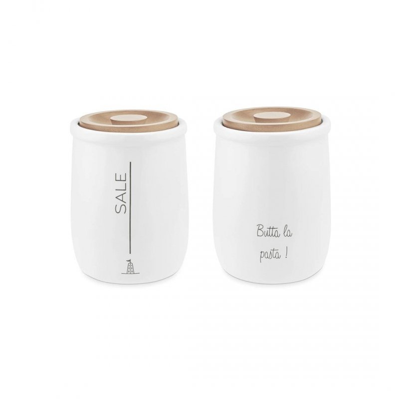 LA PORCELLANA BIANCA GLI ONESTI Pojemnik Na Gruboziarnistą Sól 800 Ml Gli Onesti