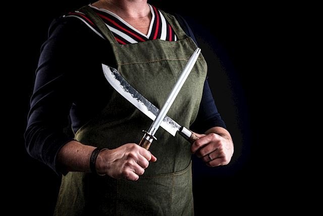 Ostrzałka Forged VG10 Diament 26cm - do noży, stal, drewniane pudełko