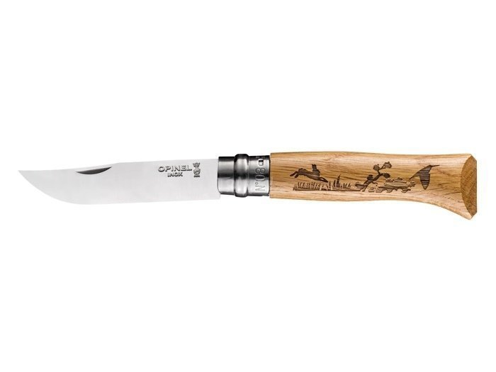 Nóż Opinel Animalia Hare 08 8,5 cm dąb zając Virobloc