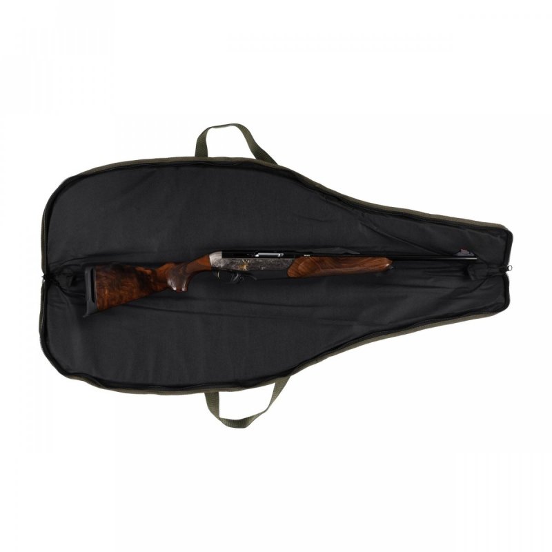 Pokrowiec Forsport na broń LPZKAM 04 1,25m, kolor kamuflaż leśny/zamsz oliwkowy, haft głowa jelenia czarna biza pomarańczowa