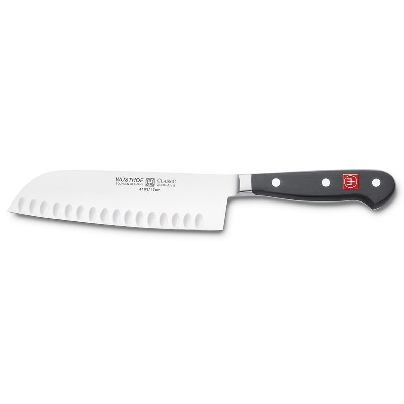 Nóż Santoku 17cm Wusthof Classic stal 58HRC wgłębienia