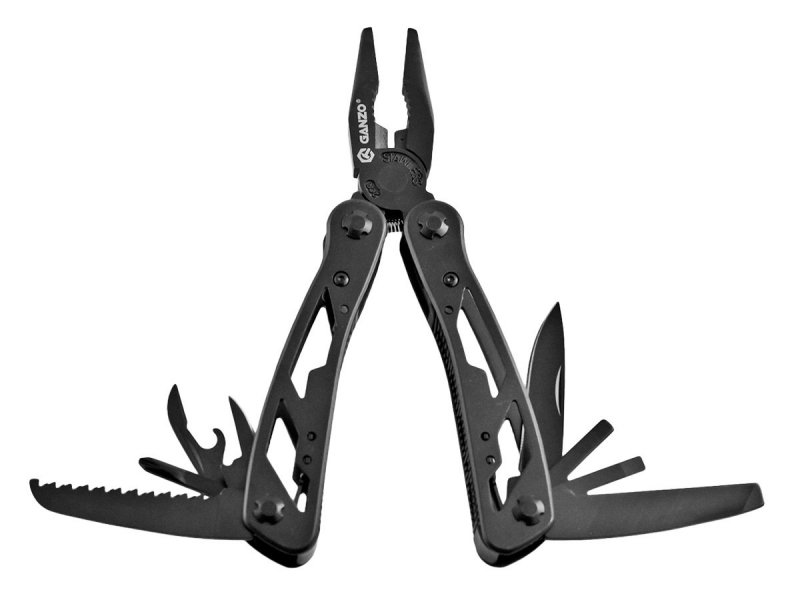 Narządzie wielofunkcyjne Ganzo G104 - lekki multitool z piłą, stal 440C, do survivalu i kempingu - 104 mm - Ganzo