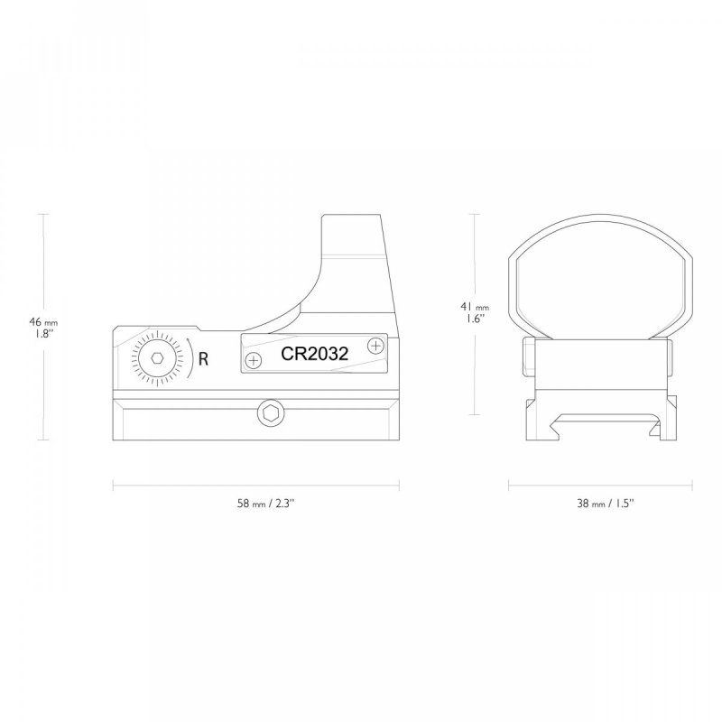 Kolimator otwarty Hawke Reflex Sight 3 MOA Wide View