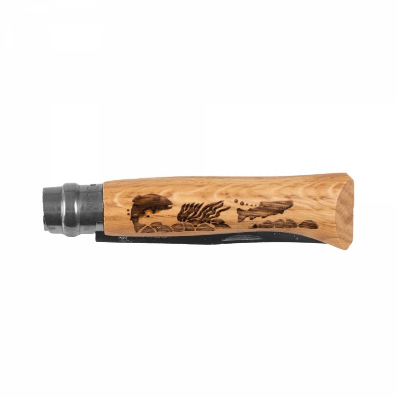 Nóż Opinel 8 inox dąb seria Animal - ryba