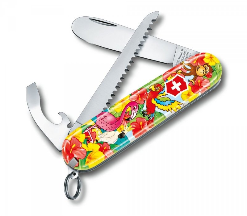 Zestaw dla dzieci scyzoryk My First Victorinox, zwierzęca edycja Papuga „Ari“ 0.2373.E3