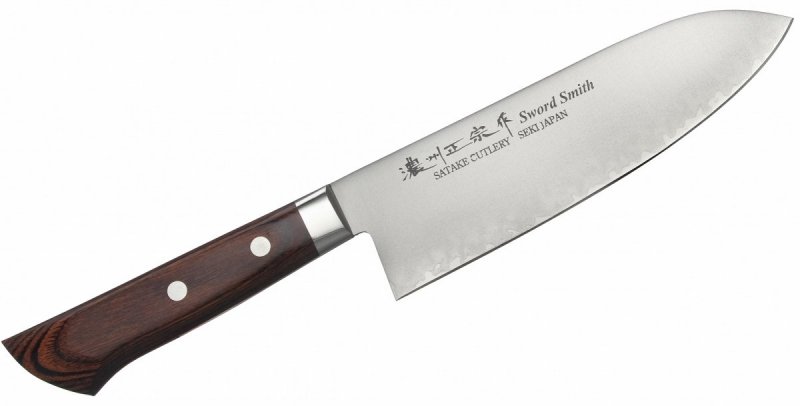 Nóż Mahogany Santoku 17 Cm Satake Unique uniwersalny