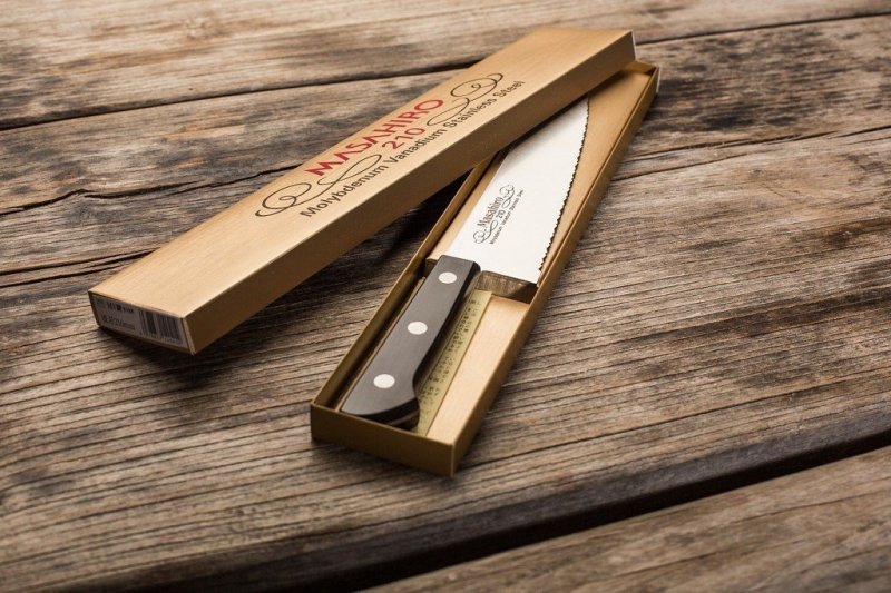 Nóż Masahiro BWH Chef Wave Edge 21 cm ząbkowany MBS-26