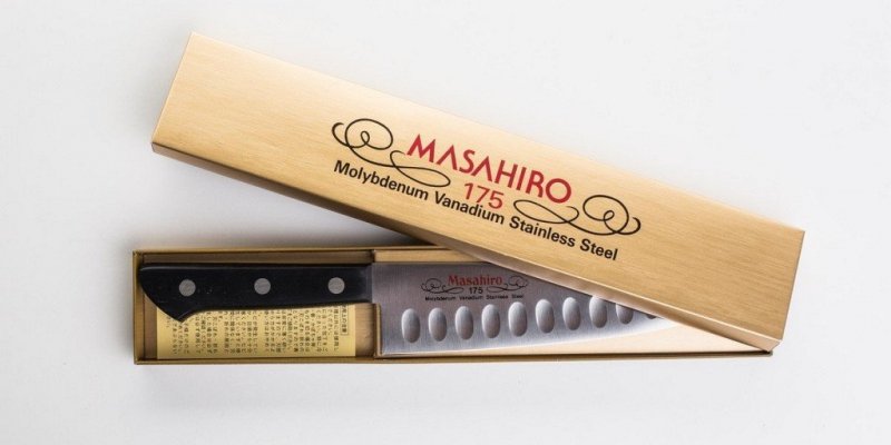 Nóż Masahiro BWH Santoku Dimple 175mm [14079]