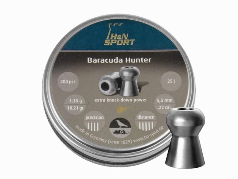 Śrut diabolo H&amp;N Baracuda Hunter 5,5 mm 200 szt.
