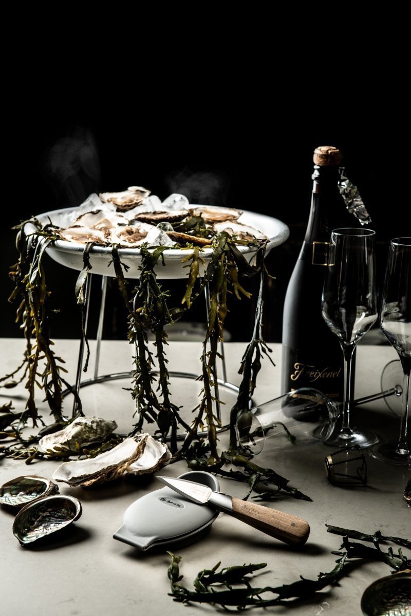 Nóż do ostryg 5,5 cm Style De Vie drewno dębowe Laguiole Eleganckie pudełko na prezent