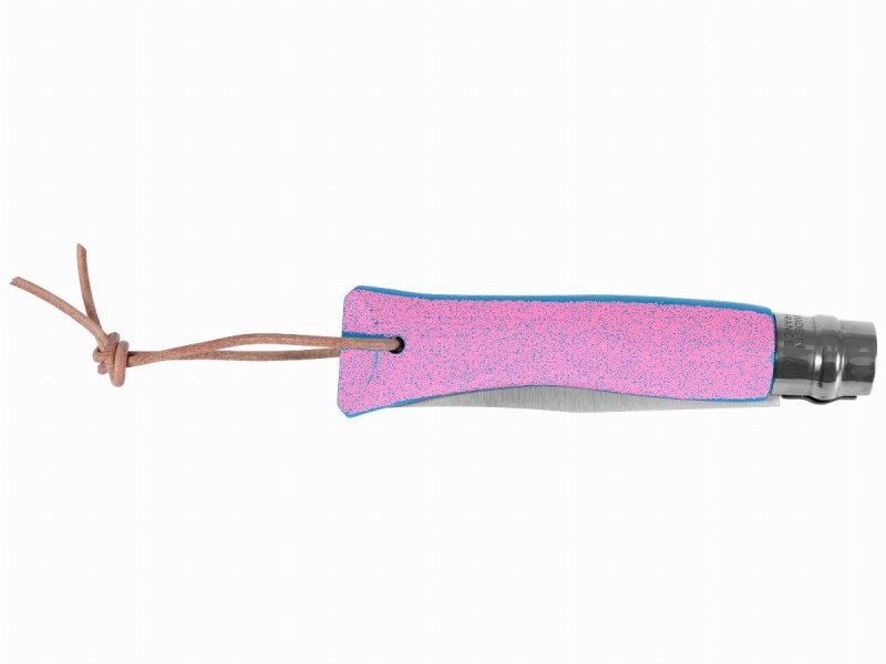 Nóż Opinel Colorama 07 inox grab niebieski z rzemieniem