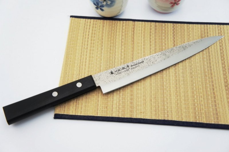 Nóż Yanagi Sashimi 20,5 cm Satake Nashiji Black Pakka 