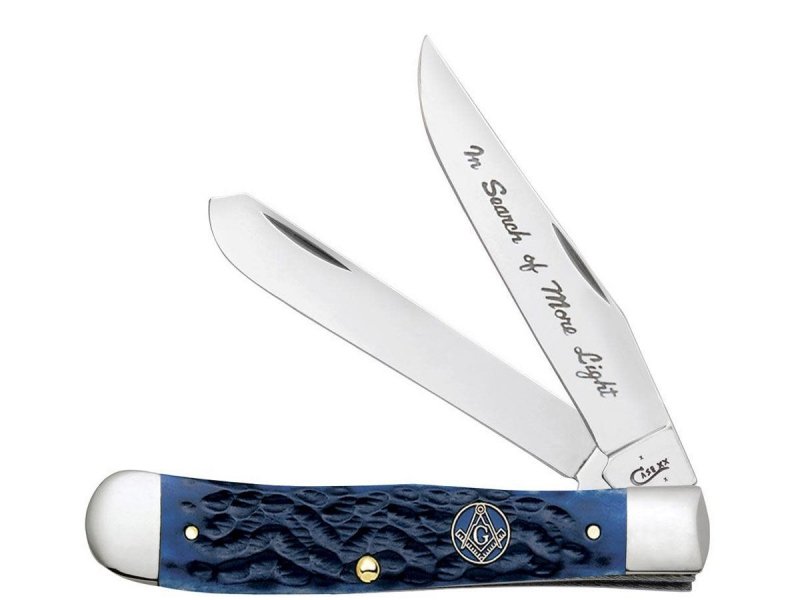 Scyzoryk Case Masonic Trapper SS Blue Bone