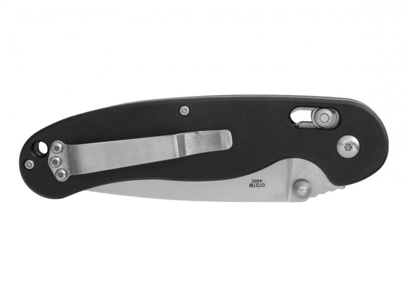 Nóż Ganzo G727-BK - Składany nóż z blokadą Axis Lock, stal 440C, z pokrowcem, do outdooru - 8,5 cm - Ganzo