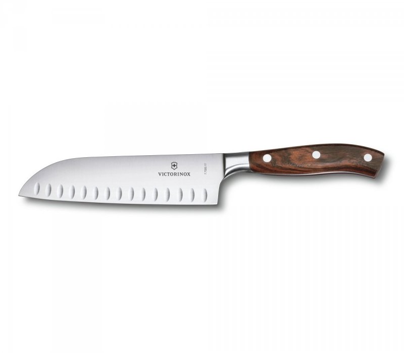 Nóż Santoku, ryflowane ostrze, 17 cm 7.7320.17G Grand Maître Rosewood Collection Victorinox