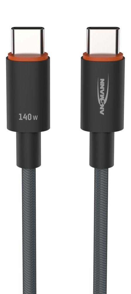 Kabel Ansmann USB-C/C, 140W, 60 cm, antracyt