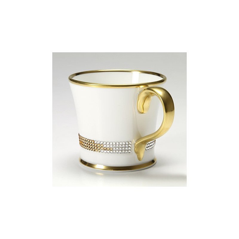 Kubek do kawy z kryształkami Swarovskiego (Topaz)