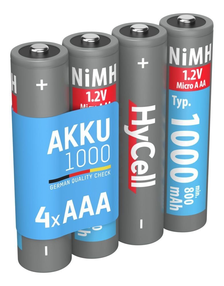 Akumulatory HyCell NiMH AAA / HR03 typ 1000, 4 szt