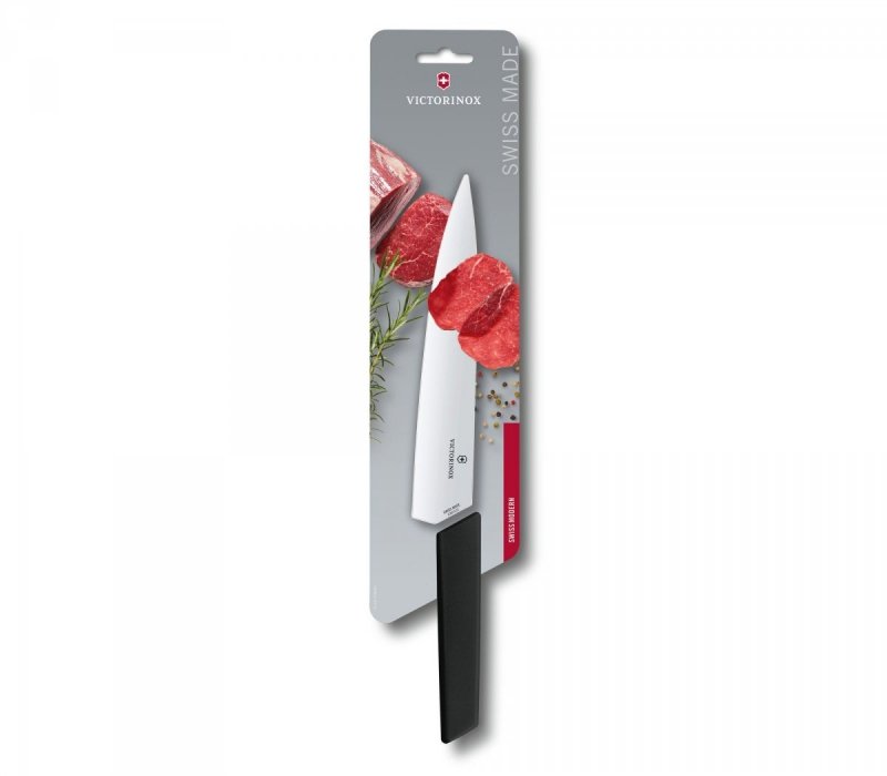 Nóż do porcjowania, 22 cm, czarny Victorinox  6.9013.22B