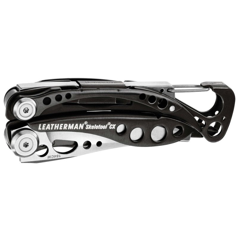 Leatherman Skeletool CX 830923 - Lekki multitool, stal 154CM, otwieracz do kapsli, do survivalu i codziennego użytku - 66 mm ostrze - Leatherman
