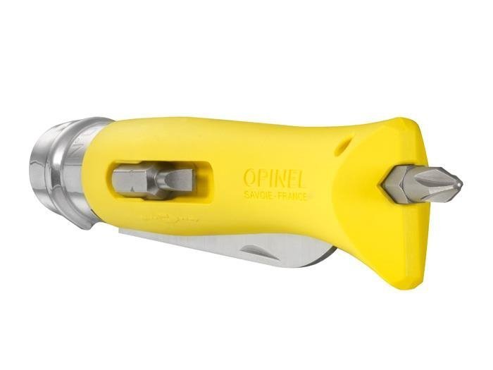 Nóż Opinel DIY Yellow 8 cm bity śrubokręt Virobloc