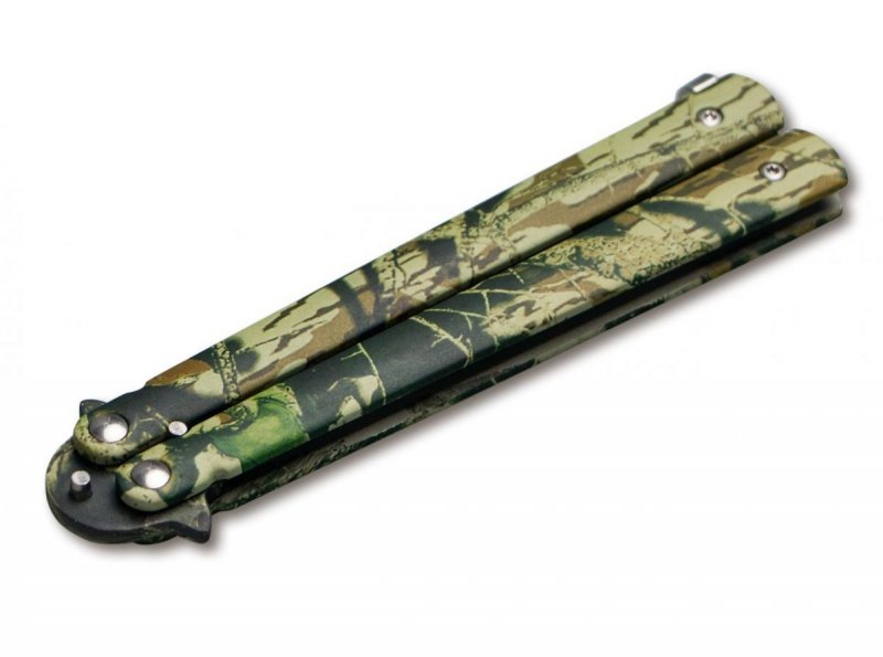 Nóż Magnum Balisong Camo 10,5cm 440A aluminium lekki