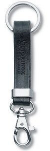 Zawieszka na pasek Victorinox - skóra naturalna, karabińczyk do kluczy, trwała i dyskretna - 7 cm - Czarna
