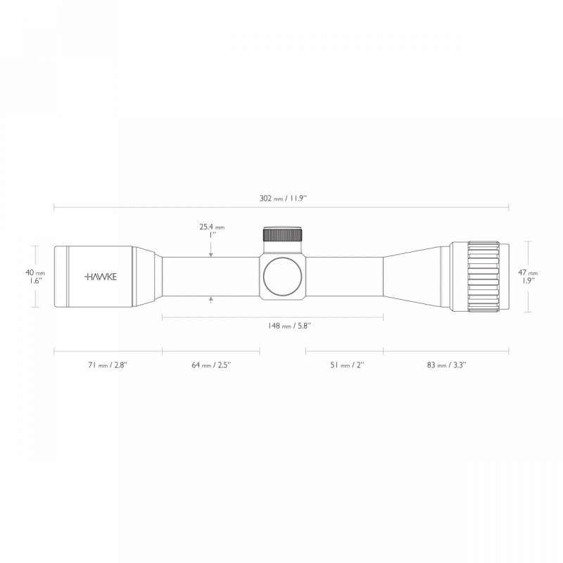 Luneta celownicza Hawke Vantage 4x32 AO Mil Dot - precyzyjna, kompaktowa