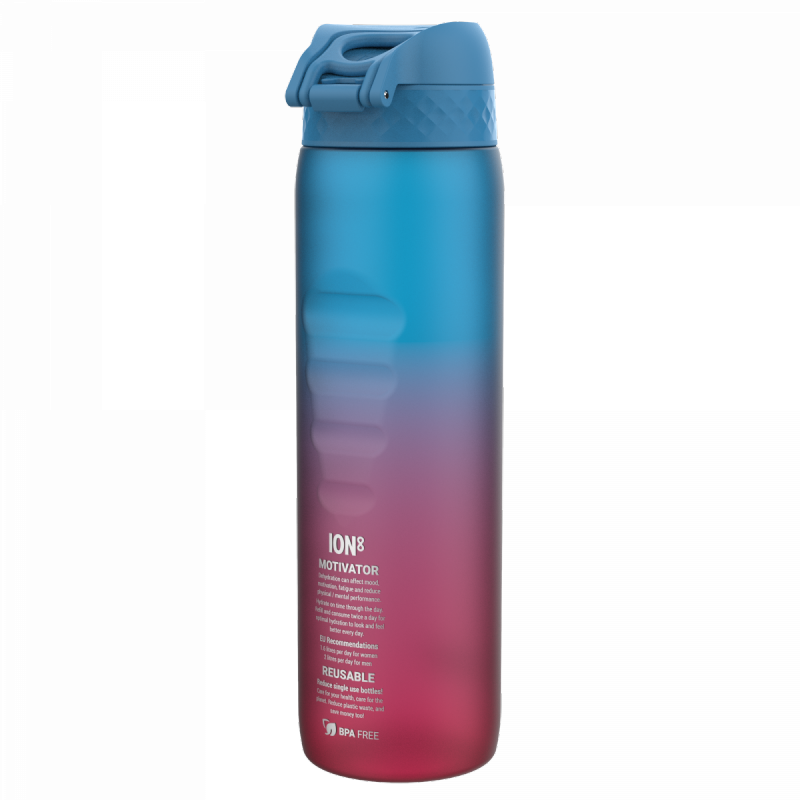 Butelka ION8 BPA Free I8RF1000PBPMOT Gradient Blue/Pink Motivator