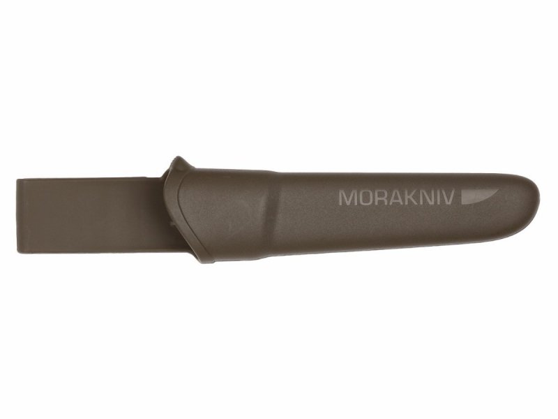 Nóż survivalowy Mora Companion Heavy Duty - Stal węglowa, gruba klinga 3,2 mm, ergonomiczna rękojeść, do outdooru - Oliwkowy - Morakniv