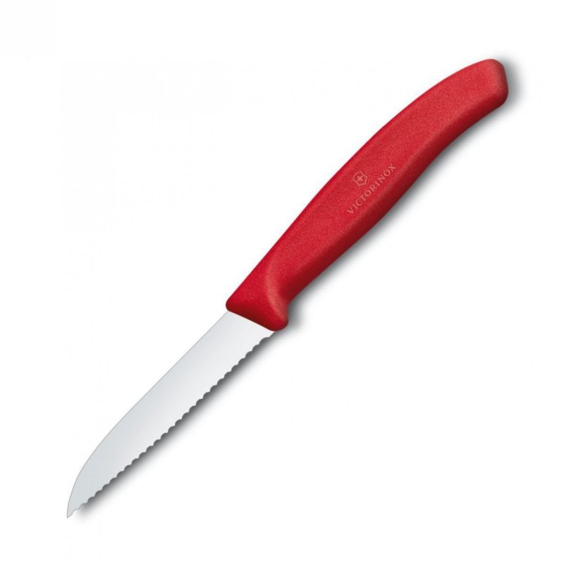 Nóż do Obierania Victorinox 6.7431 - Lekki, ergonomiczny ząbkowany nóż do owoców i warzyw - Ostrze 8 cm