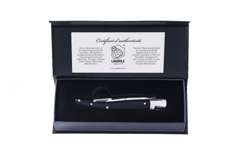 Nóż kieszonkowy Laguiole Luxury Line Black 9 cm