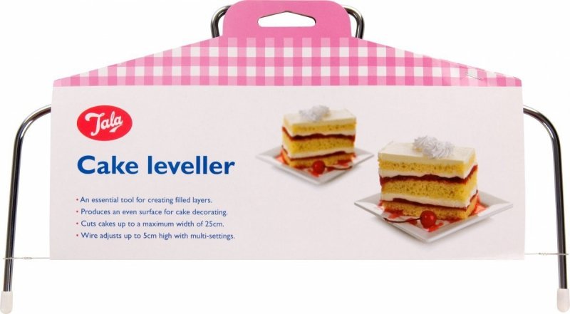 Nóż Strunowy do Biszkoptów Tala - Regulowana wysokość cięcia co 2 mm, stabilna metalowa rama - Do precyzyjnego krojenia biszkoptów - 25 cm - Tala