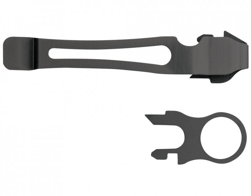 Klips i pierścień do smyczy Leatherman Black - zabezpieczenie multitoola, szybkie przypięcie, do narzędzi wielofunkcyjnych - czarny - Leatherman