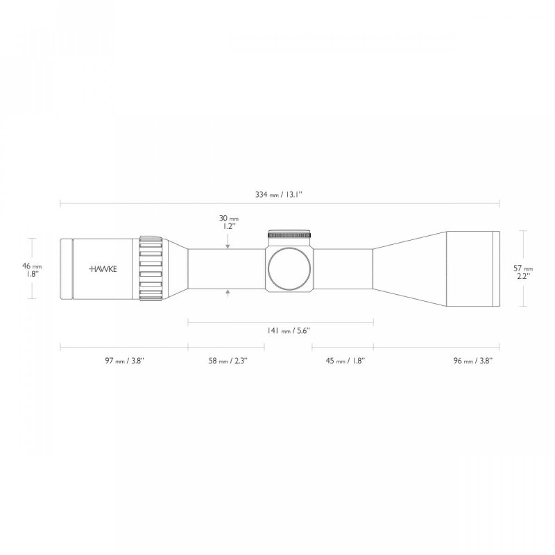 Luneta celownicza Hawke Endurance 30 WA 2.5-10x50 LR Dot 8x