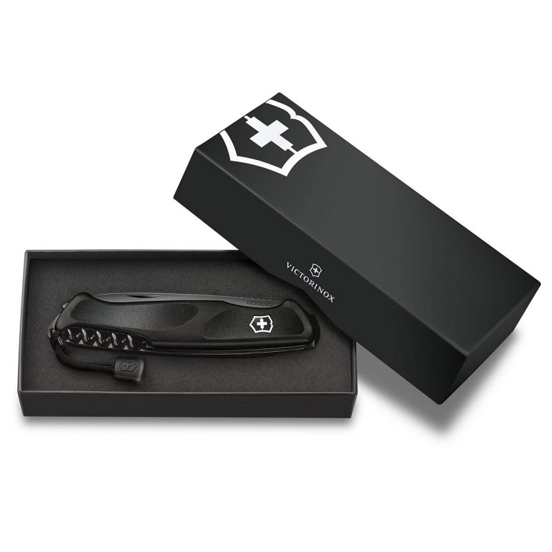 Victorinox Ranger Grip 55 Onyx Black - Scyzoryk z 12 Funkcjami, Czarna Edycja Limitowana