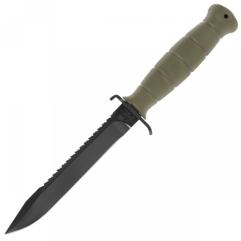 Nóż taktyczny MFH AT Field Dark Olive - stal 440, clip-point, etui