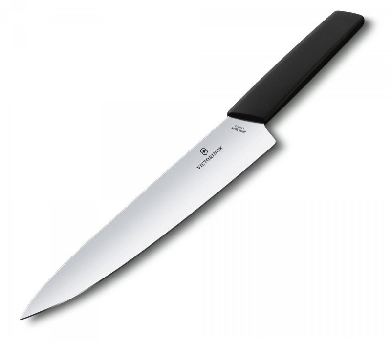 Nóż do porcjowania, 22 cm, czarny Victorinox  6.9013.22B