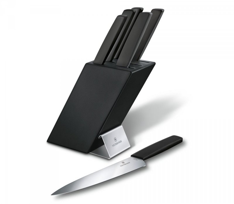 Victorinox Blok czarny na noże Swiss Modern, 6 elementów 6.7186.63
