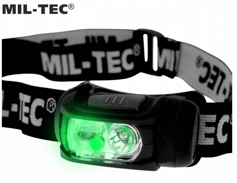 LATARKA CZOŁÓWKA Molle 4 kolory LED czarna Mil-Tec