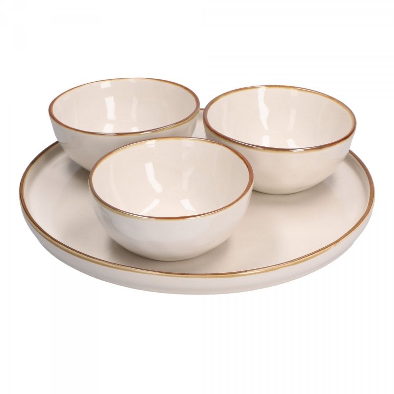 Zestaw Do Przystawek (4 Elementy) Concerto Avorio Rose&Tulipani