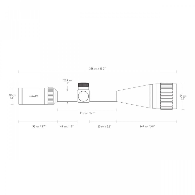 Luneta celownicza Hawke Vantage 1" 4-16x50 AO IR .17 HMR