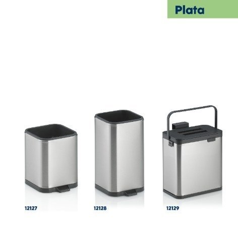 KELA-Pojemnik na odpady organiczne srebrny Plata