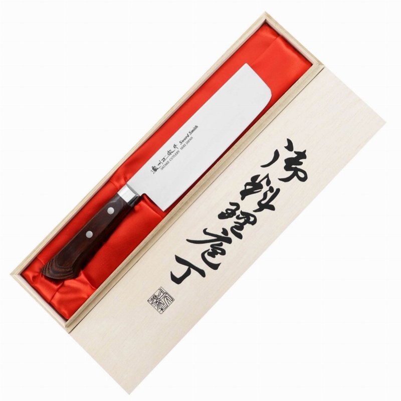 Satake Unique Shirogami Nakiri 17cm w drewnianym pudełku