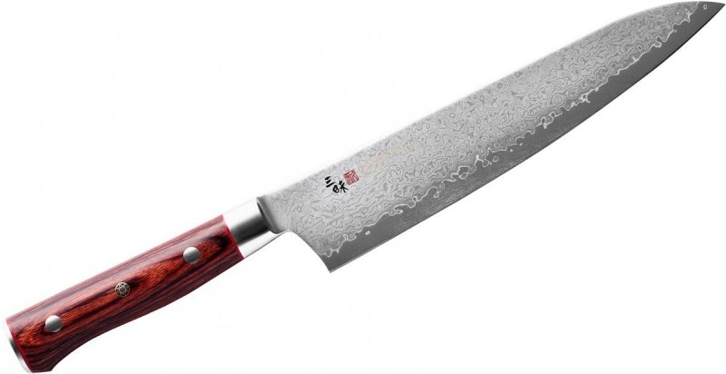 Nóż szefa Mcusta Zanmai Pro Flame - Ostrze VG-5, ergonomiczna rękojeść micarta, do krojenia i szatkowania - 21 cm - Mcusta Zanmai