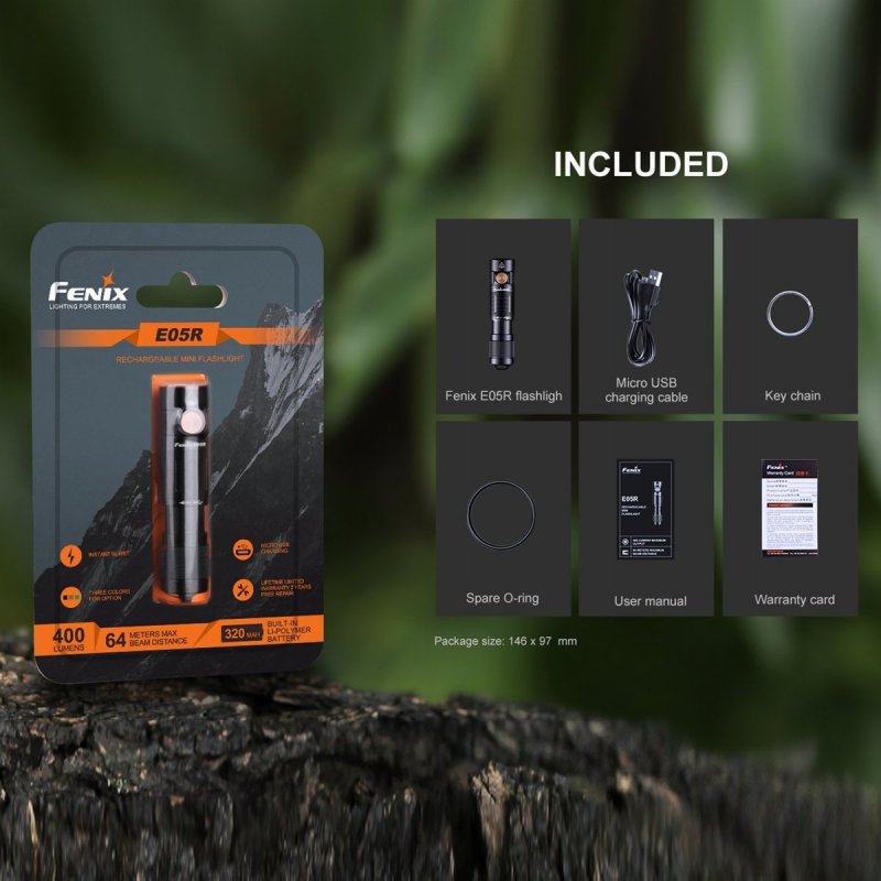 Latarka Diodowa Fenix E05r Czarna