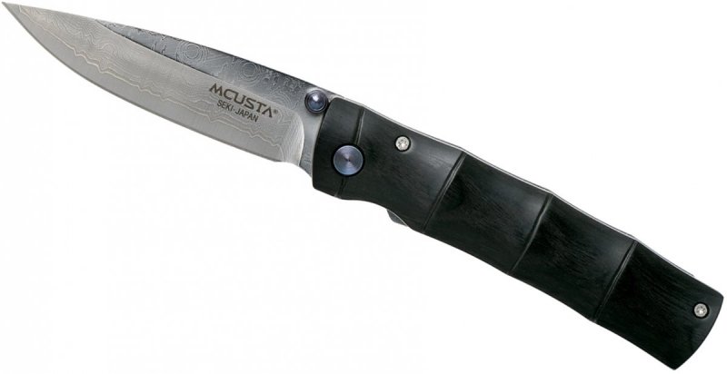 Nóż składany Mcusta Shinra Emotion Black Pakka Damascus