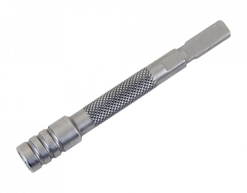 Przejściówka Leatherman Bit Driver Extender - Wydłużenie zasięgu, kompatybilna z bitami 1/4", stal nierdzewna, do multitooli i narzędzi wielofunkcyjnych - 8,25 cm - Leatherman