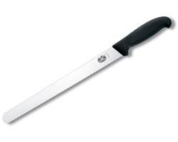 Nóż Victorinox 5.4233.36 - Ząbkowane ostrze, stal nierdzewna, do gotowania - 36 cm - Czarny